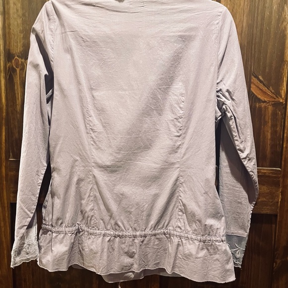 Feminine lilac La Redoute French design i10 Lace,small buttons,peplum drawstring - Picture 4 of 9